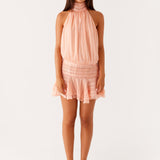 Valentina - Mini abito con scollo all'americana e volant