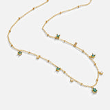 Marthe – Collana in oro con pendente verde