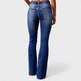 Marylène - Jeans a vita alta a gamba larga alla moda
