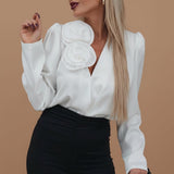Blusa in satin - Doppio Fiore
