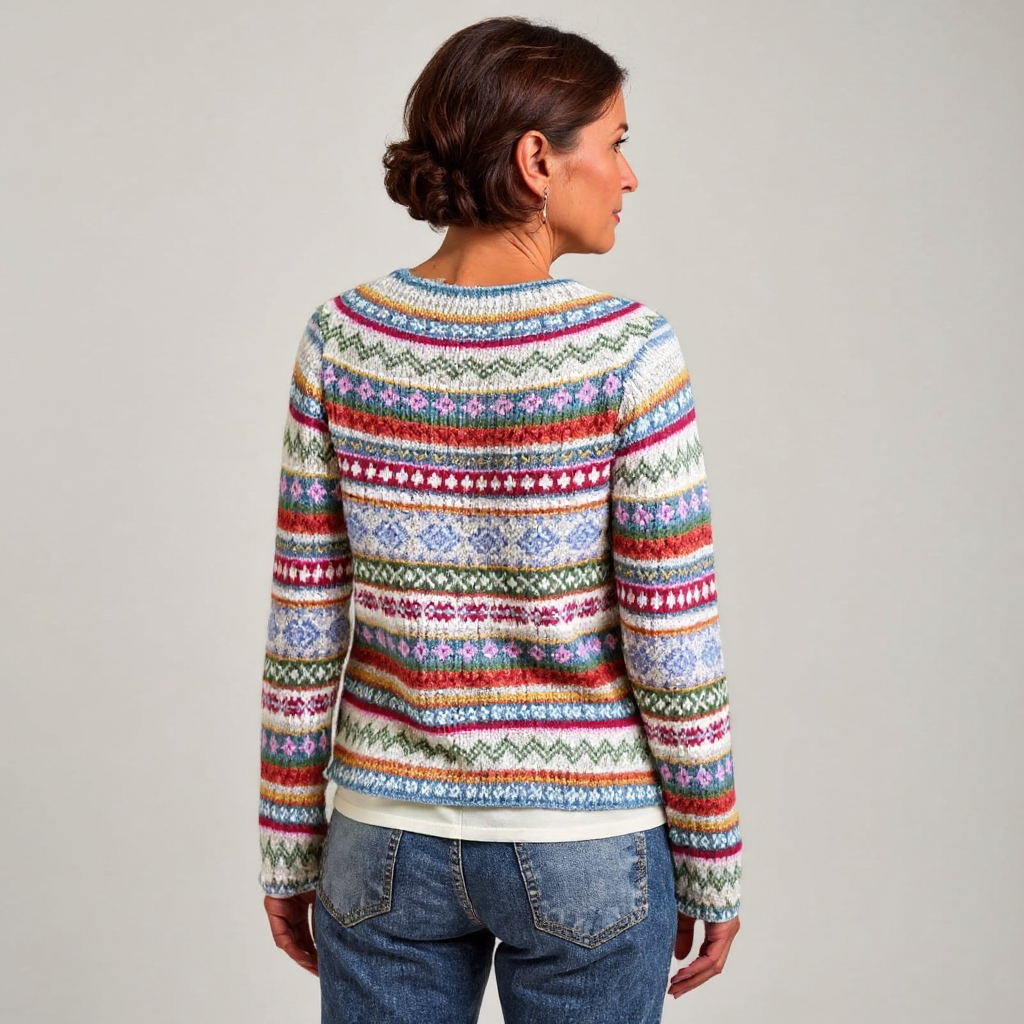 Maglione Jacquard di Ispirazione Vintage