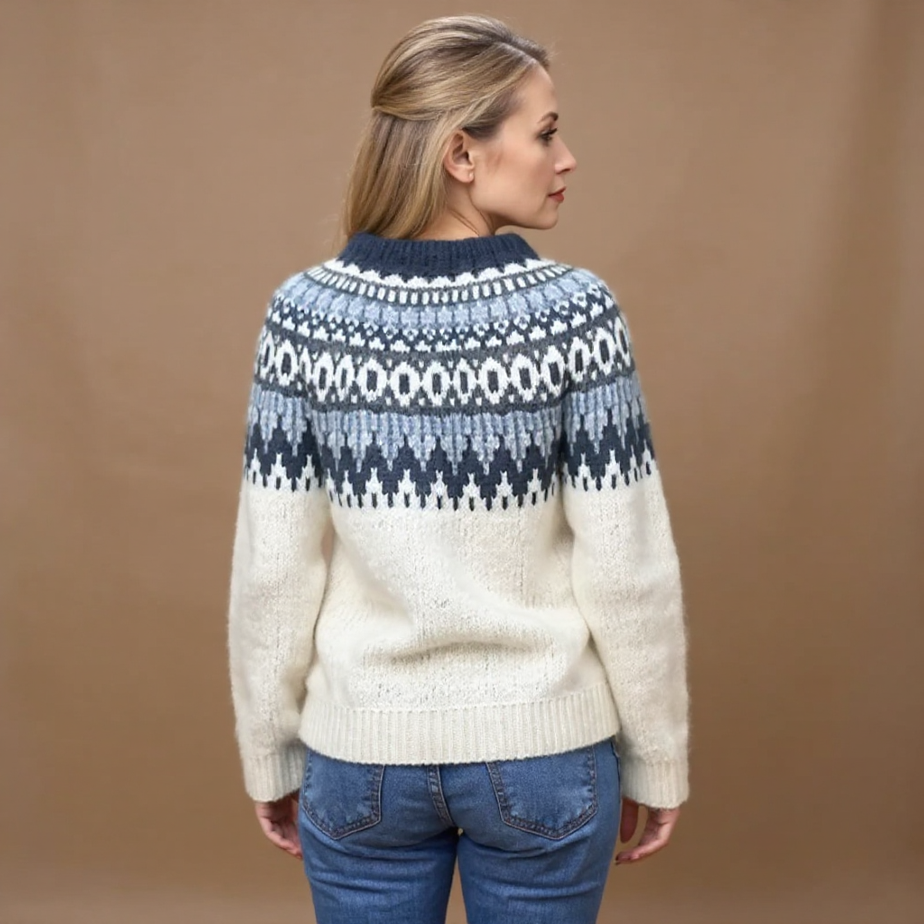 Maglione Jacquard di Ispirazione Vintage