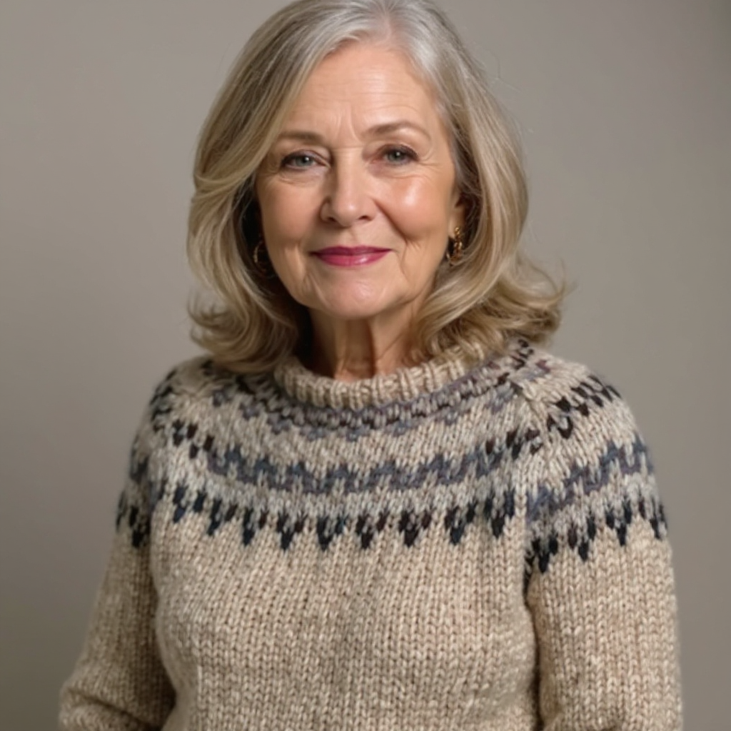 Maglione Jacquard Rétro