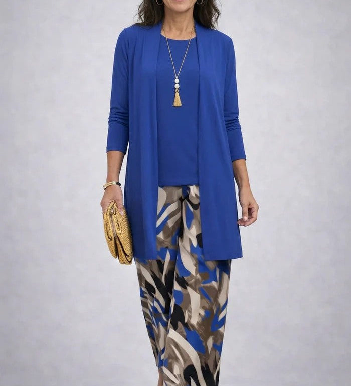 Jenilyn | Set Tre Pezzi Elegante da Donna - Blu