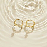 Bella - Orecchini a cerchio Pearl