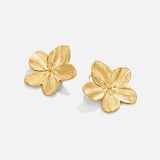 Madeleine – Orecchini dorati a forma di fiore.