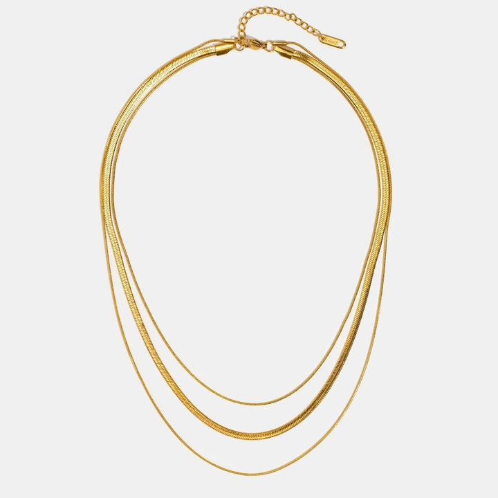 Collana Dorata a Catene Multistrato