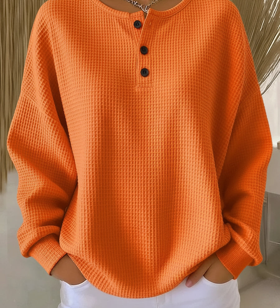 Maglione a Nido d'Ape in Tinta Unita
