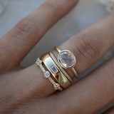 Lily - Set di Anelli Vintage in Oro e Zirconia