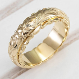 Anello vintage in oro con fiore
