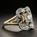 Anello in oro vintage Zirkonia