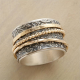 Anello Vintage in Oro e Argento Antico