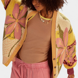 Adriana | Cardigan a Maglia con Motivo Floreale e Vestibilità Ampia