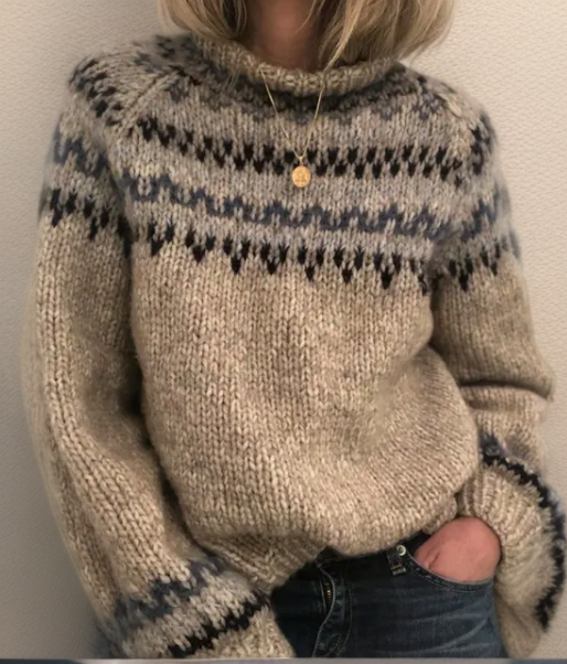 Maglione Jacquard Rétro
