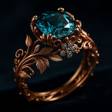 Anello in cristallo verde naturale
