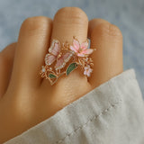 Anello Zirkonia Farfalla Natur Ljus
