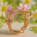 Anello Zirkonia Farfalla Natur Ljus
