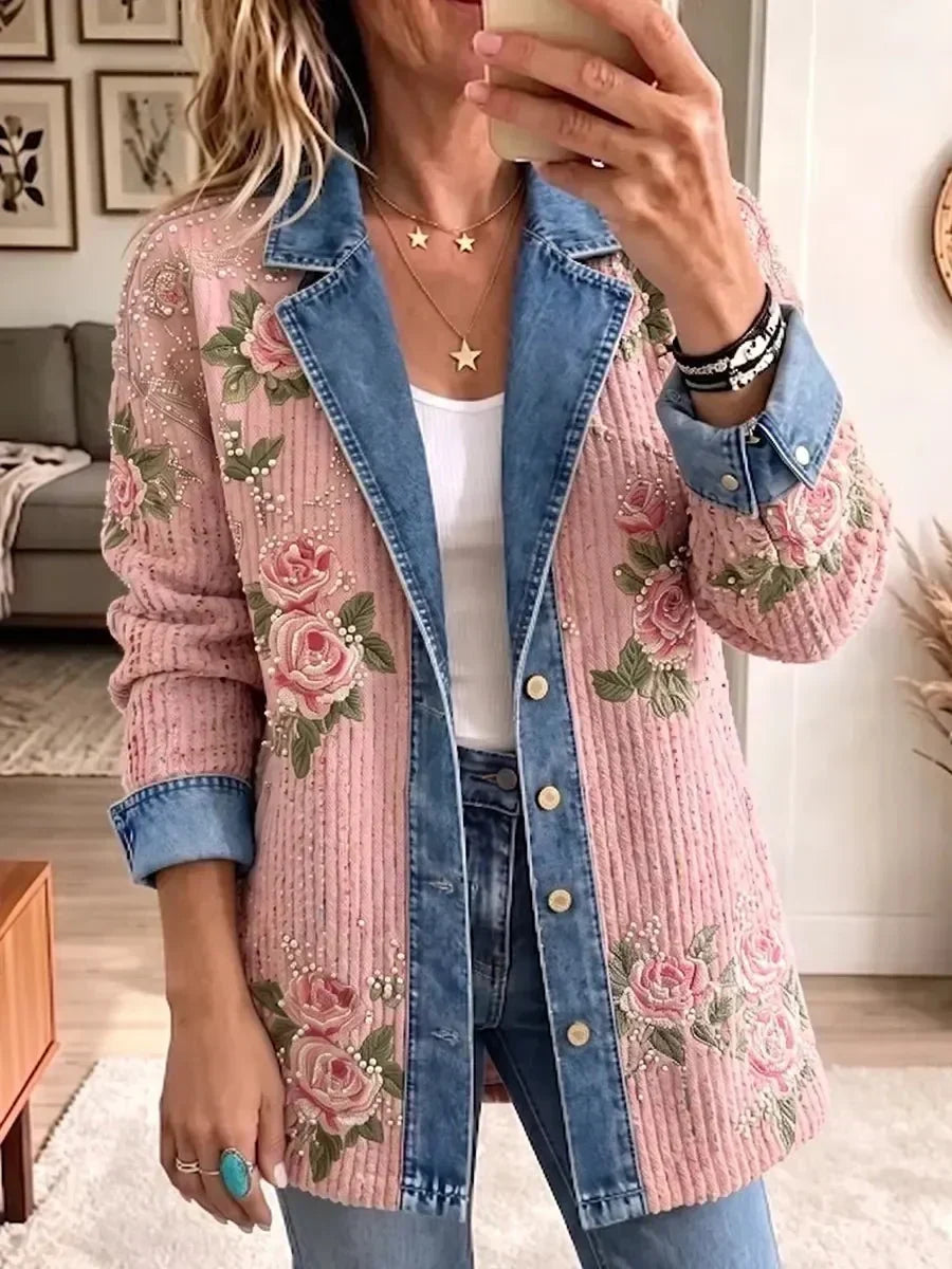 Blazer in Denim Patchwork Vintage
