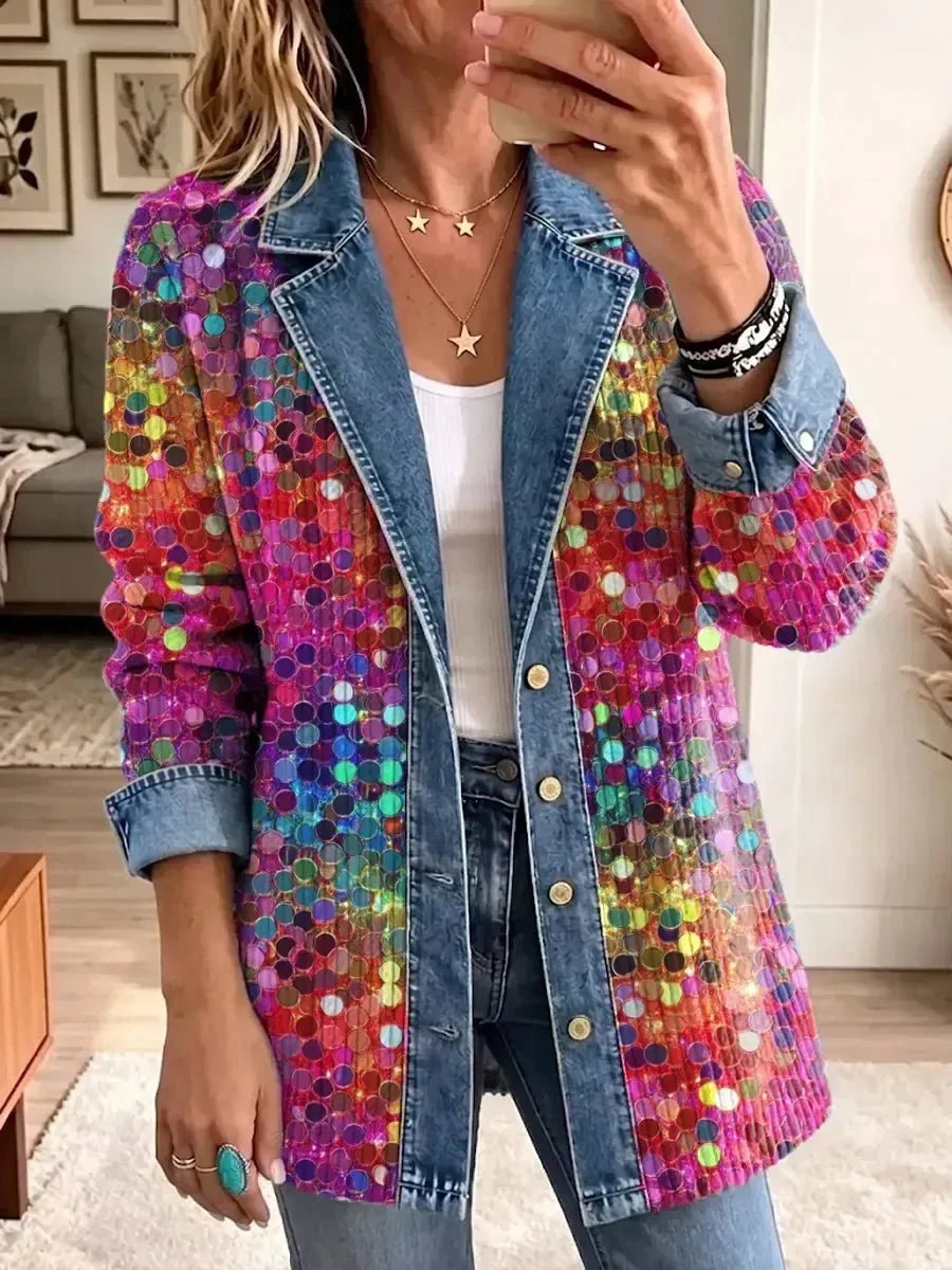 Giacca con Motivo di Paillettes