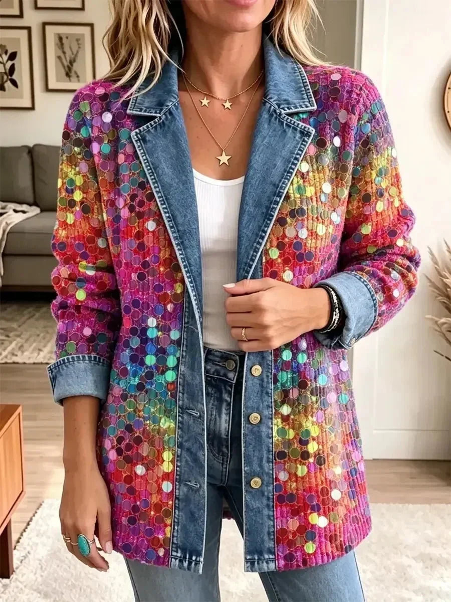 Giacca con Motivo di Paillettes