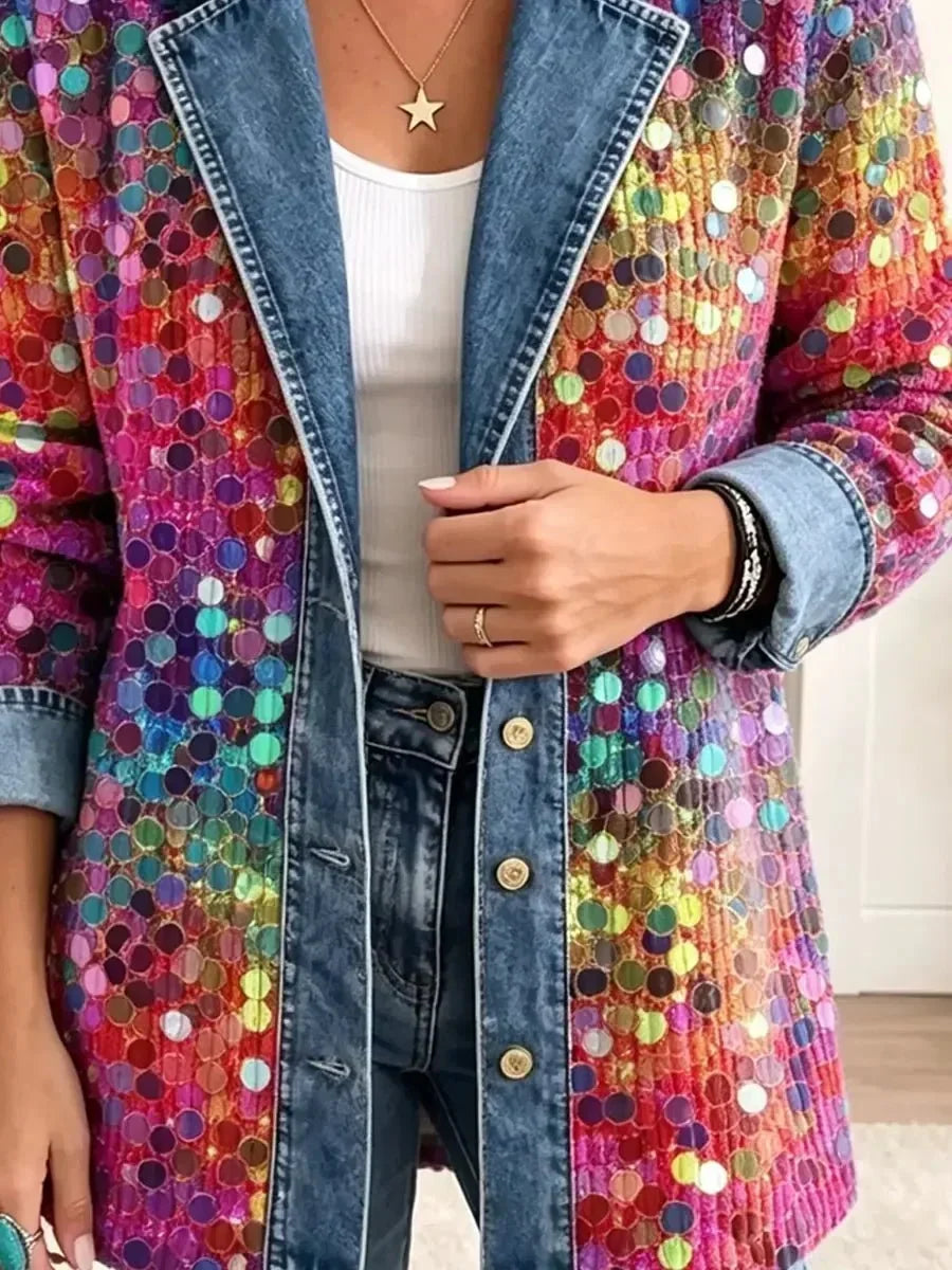 Giacca con Motivo di Paillettes