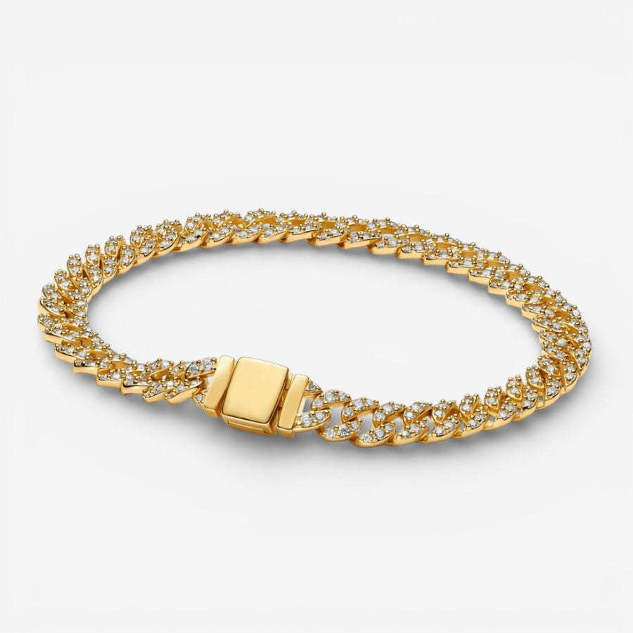 Bracciale cubano in moissanite