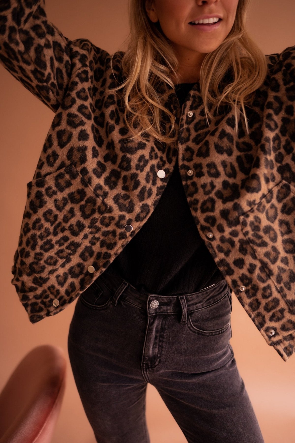 Giacca-camicia leopardata