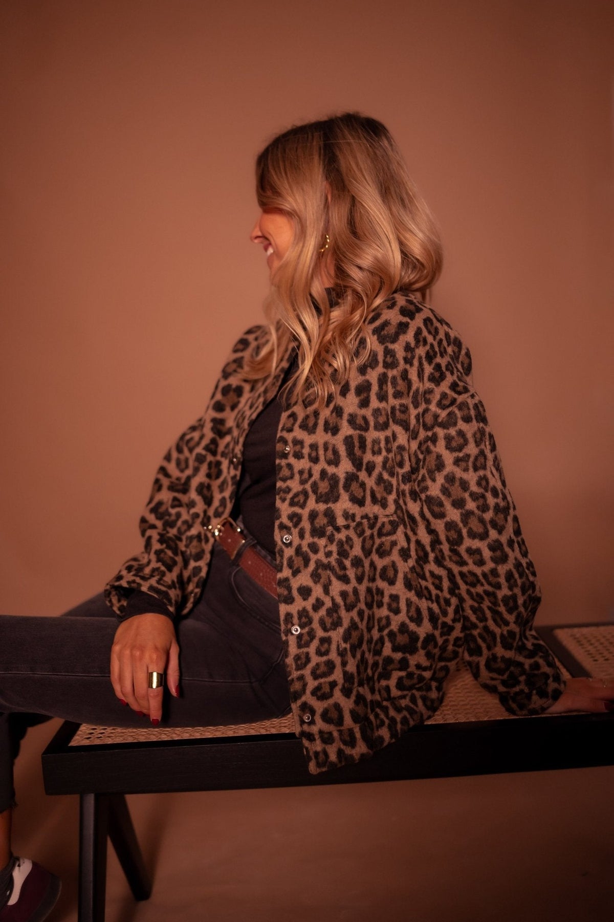 Giacca-camicia leopardata