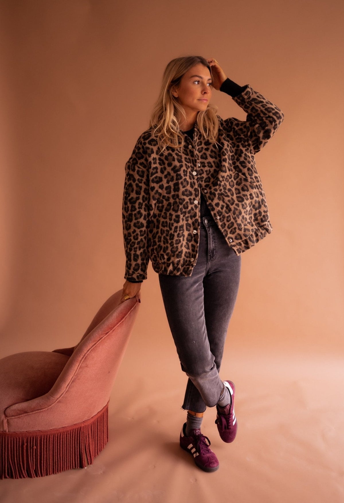 Giacca-camicia leopardata