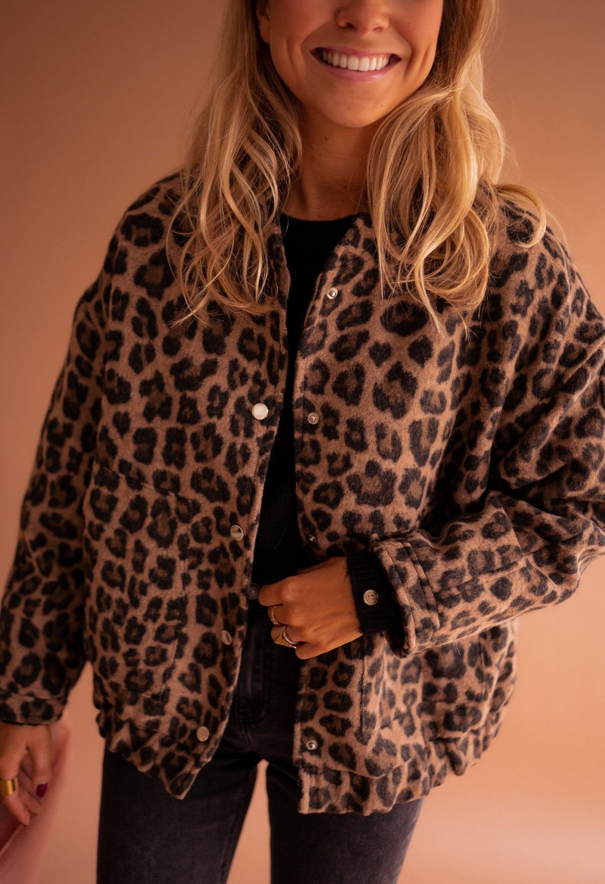 Giacca-camicia leopardata