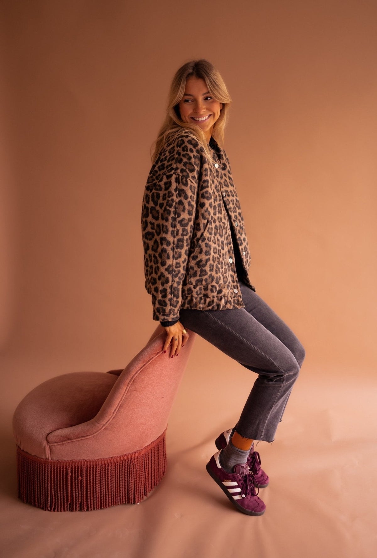 Giacca-camicia leopardata