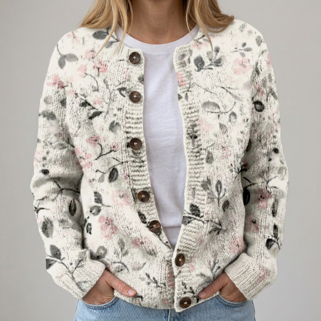 Cardigan con Stampa Illustrata