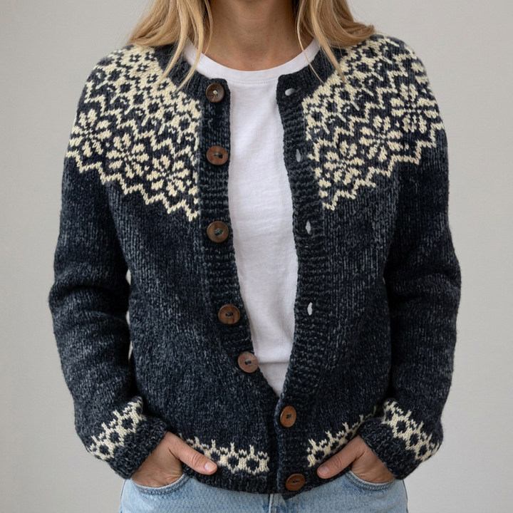 Ginevra | Cardigan con Lavorazione Nordica