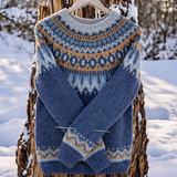 Serena – Maglione invernale con design nordico alle spalle