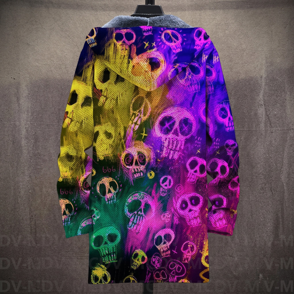 Cappotto con Cappuccio a Teschi Colorati