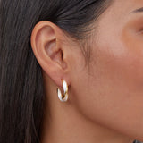 Manuela - Orecchini a cerchio Pearl Twist
