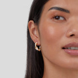 Manuela - Orecchini a cerchio Pearl Twist