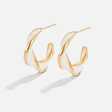Manuela - Orecchini a cerchio Pearl Twist