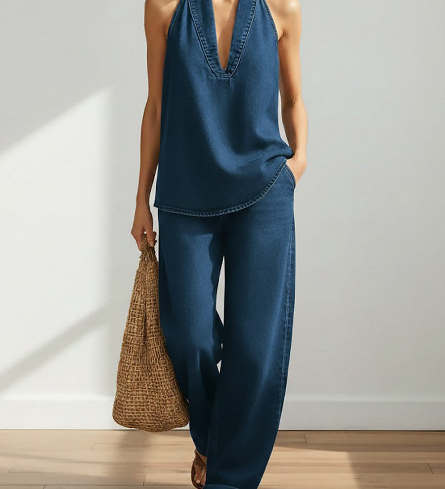 Adrienne | Completo due pezzi in denim vintage