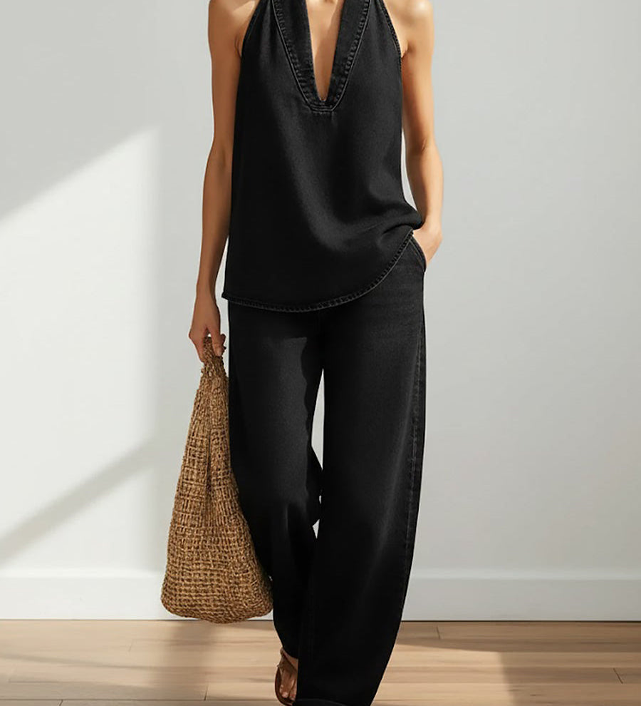 Adrienne | Completo due pezzi in denim vintage