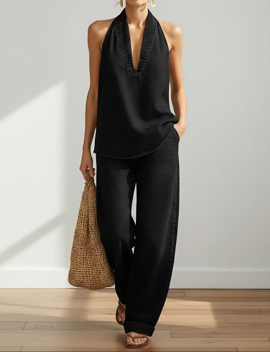Adrienne | Completo due pezzi in denim vintage