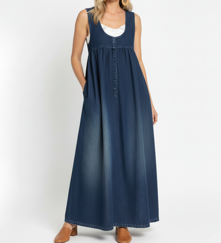 Abito Lungo in Denim Vintage