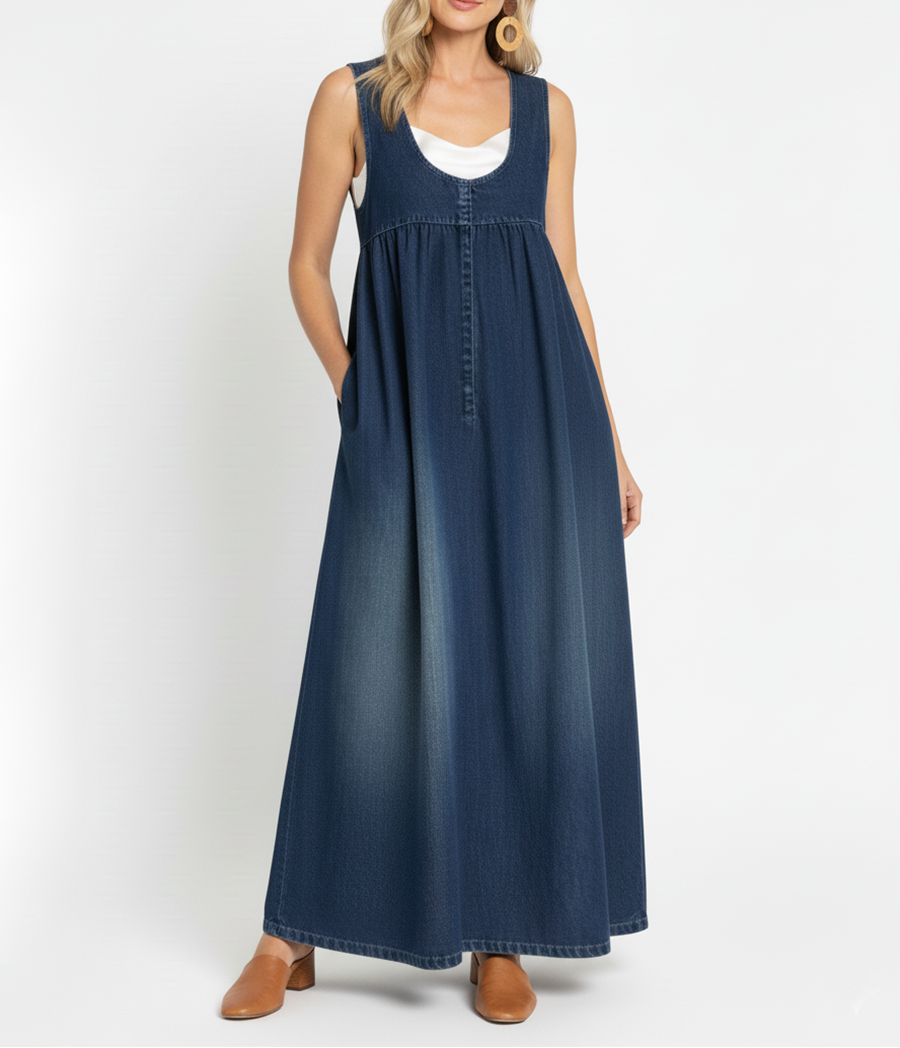 Abito Lungo in Denim Vintage