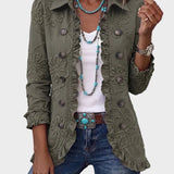 Kamberly - Giacca Boho-Chic con Ricamo Floreale e Volant