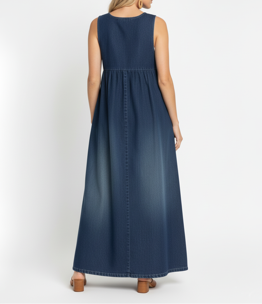 Abito Lungo in Denim Vintage