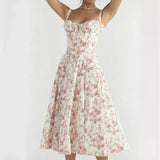 Odette - Abito estivo con gonna a tubino boho da donna