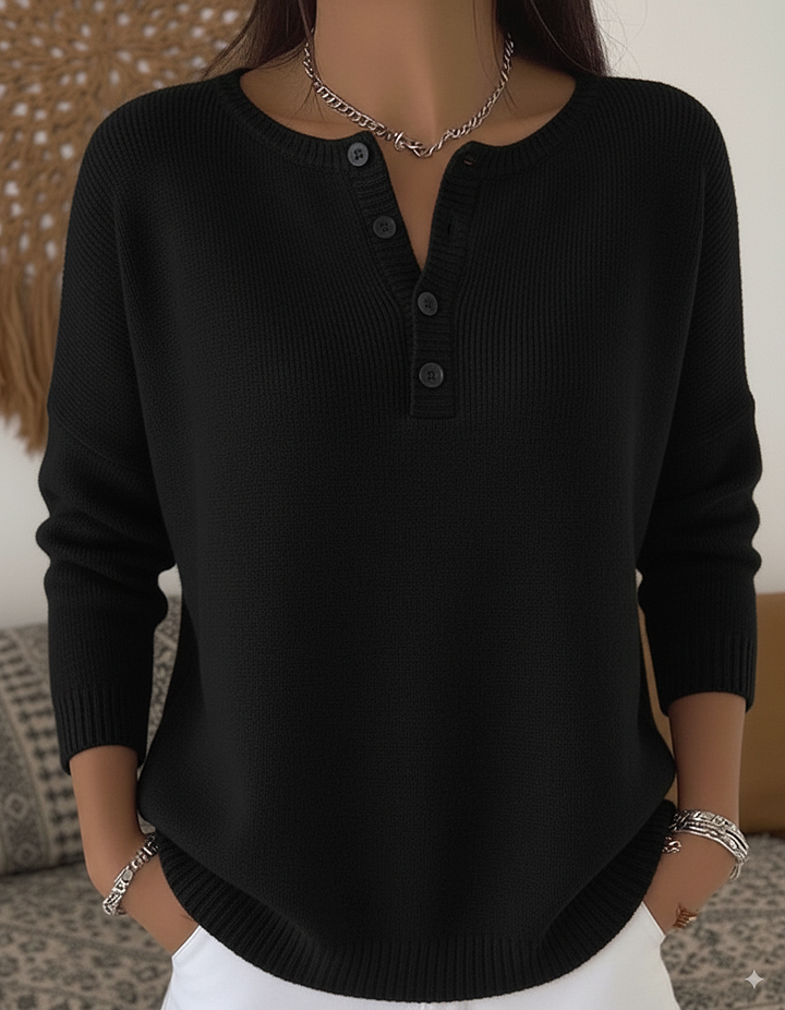 Eleonora | Maglione Button-Up Calmo