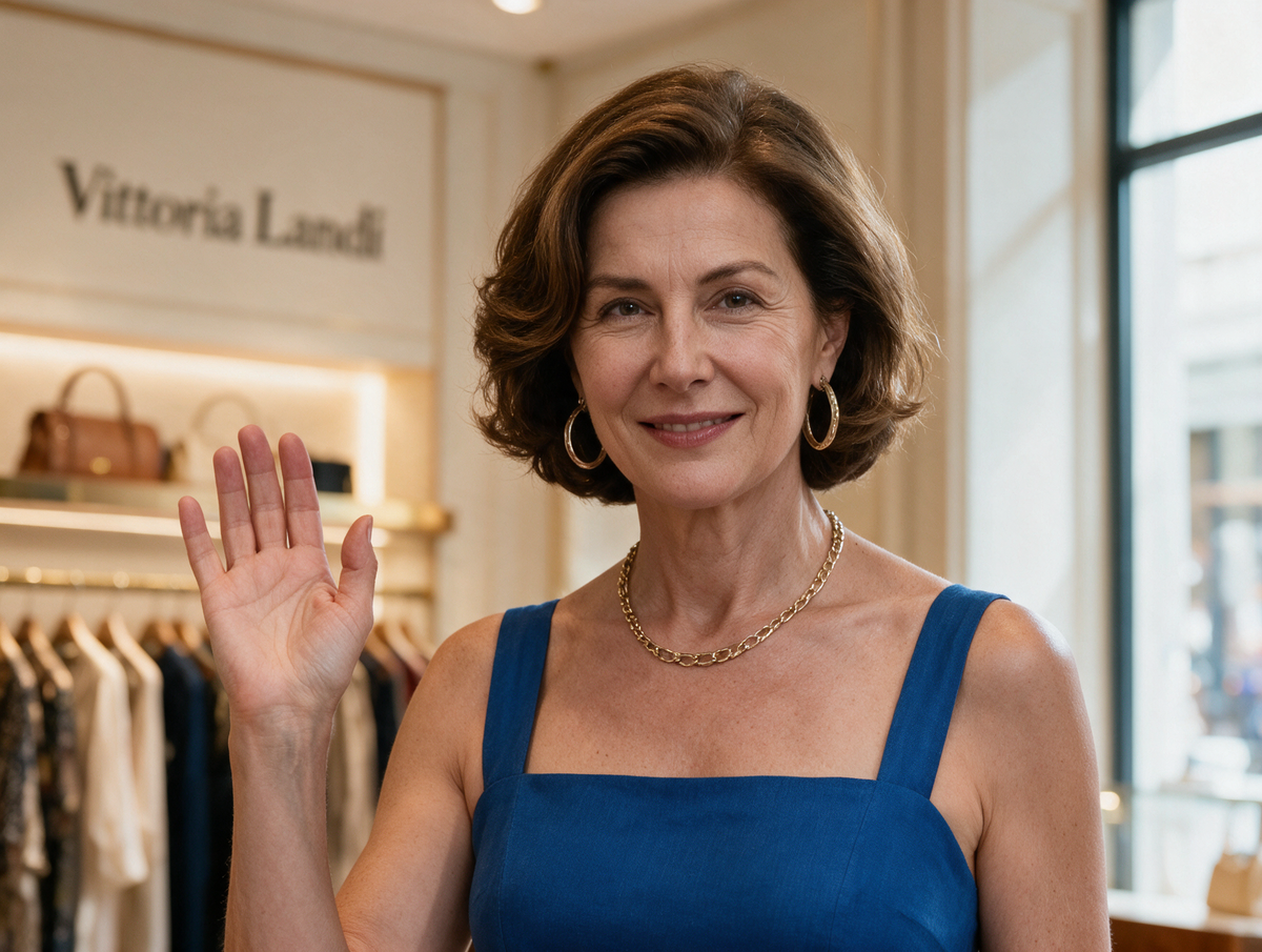 Vittoria Landi nella boutique